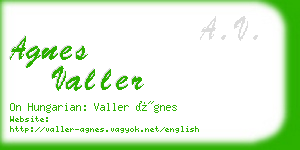 agnes valler business card